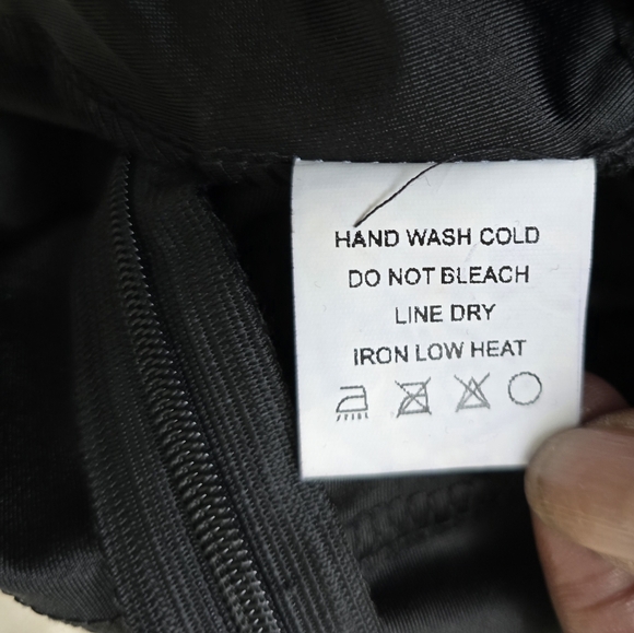 Black Faux Leather Strapless Cargo Jumpsuit size M - Picture 8 of 16